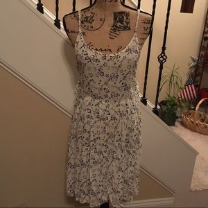 Legaci White & Navy Sexy Side Tie Sundress